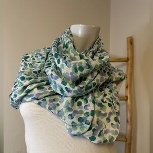 Eddie Bauer Infinity Scarf Fun Polka Dots Green Purple
